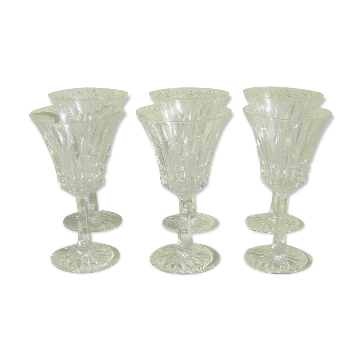Series of six crystal glasses