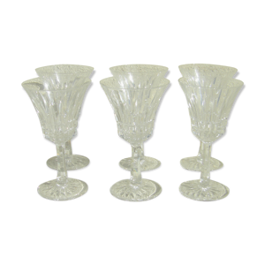 Se?rie de six verres en cristal