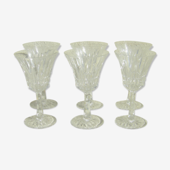 Series of six crystal glasses