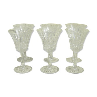 Series of six crystal glasses