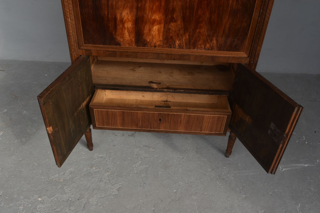18th-century mahogany door secretary
