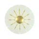 Very Large Space Age Glass & Brass Ceiling Light from Limburg, Germany, 70s