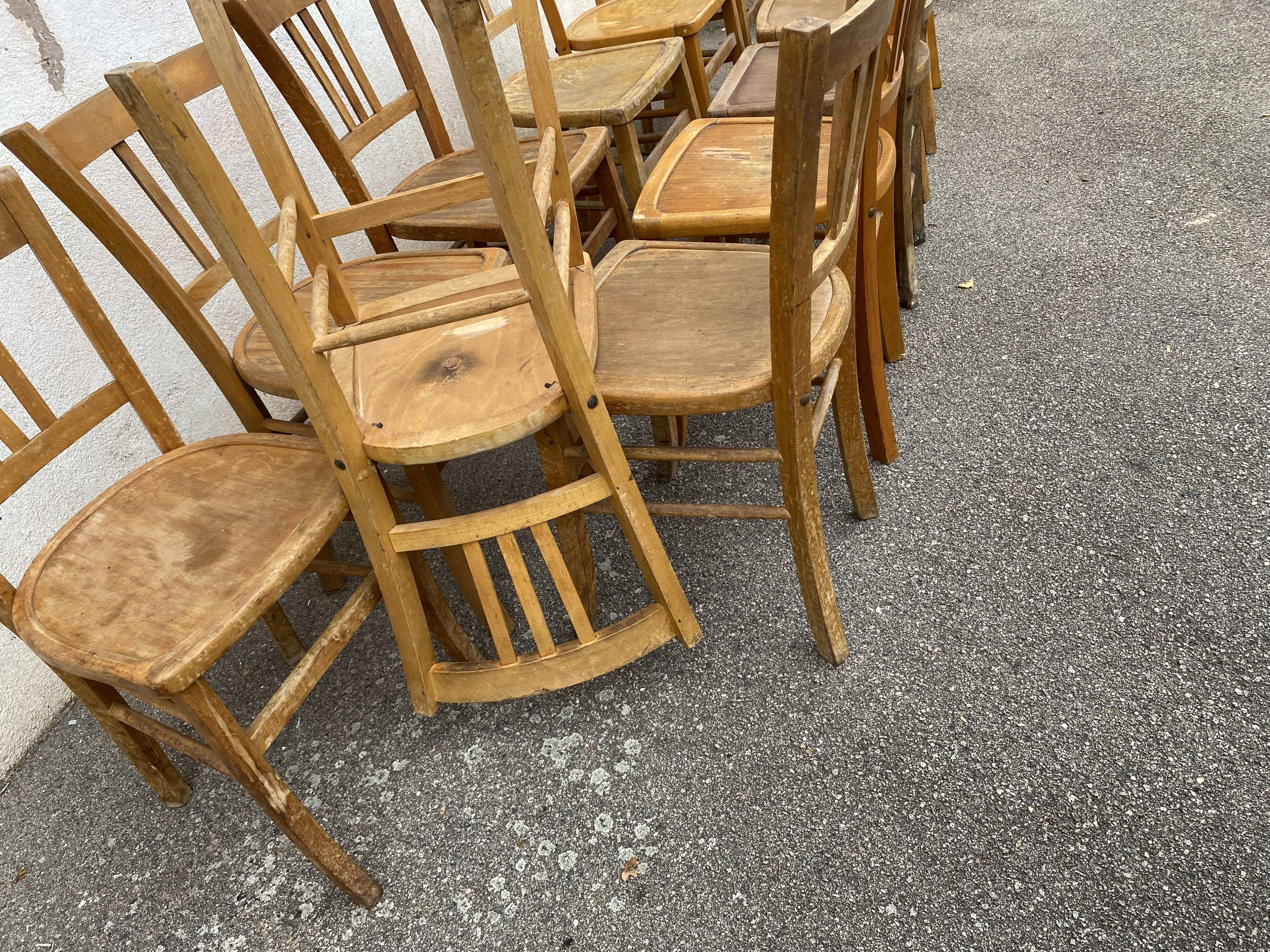 Set of 12 bistro chairs