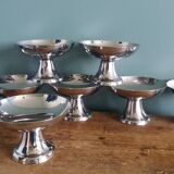 Guy Degrenne stainless steel ice cream bowls