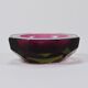 Flavio Poli Sommerso Caviar Murano Glass Bol Diamant par Seguso, Italie, années 1960