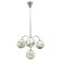 Art Deco Chandelier, Marble Glass, Brass & Chrome, 1930s