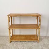 vintage rattan shelf