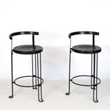 Four "Oblado" bar stools from the 80s