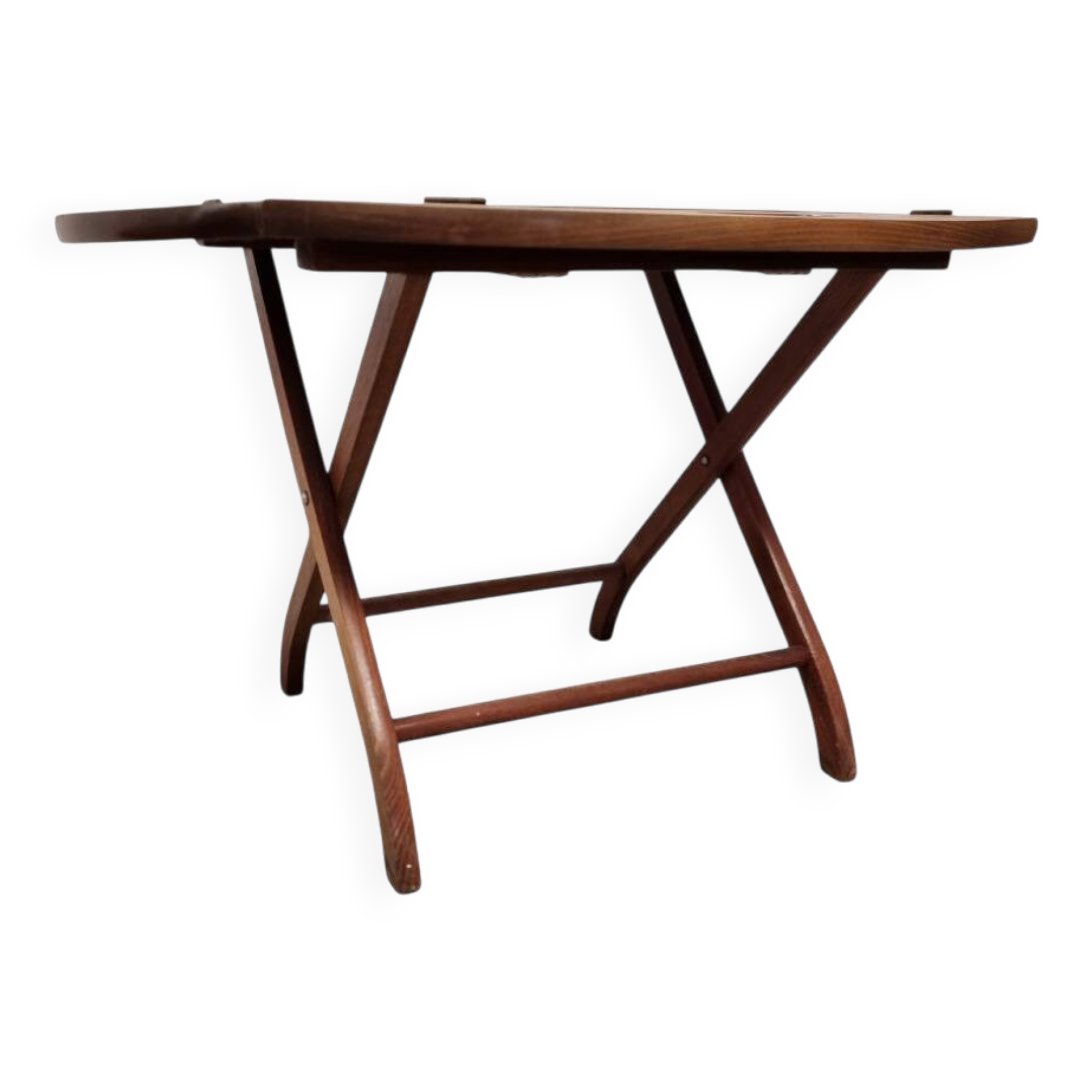 Vintage Mahogany Coffee Table With Tray, 1970s