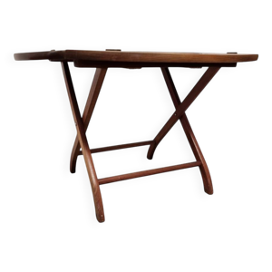 table basse vintage en - acajou