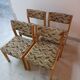 Lots of 4 vintage wooden chairs