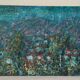 Tableau paysage de l'Isère abstrait 1960 Jean Buffa