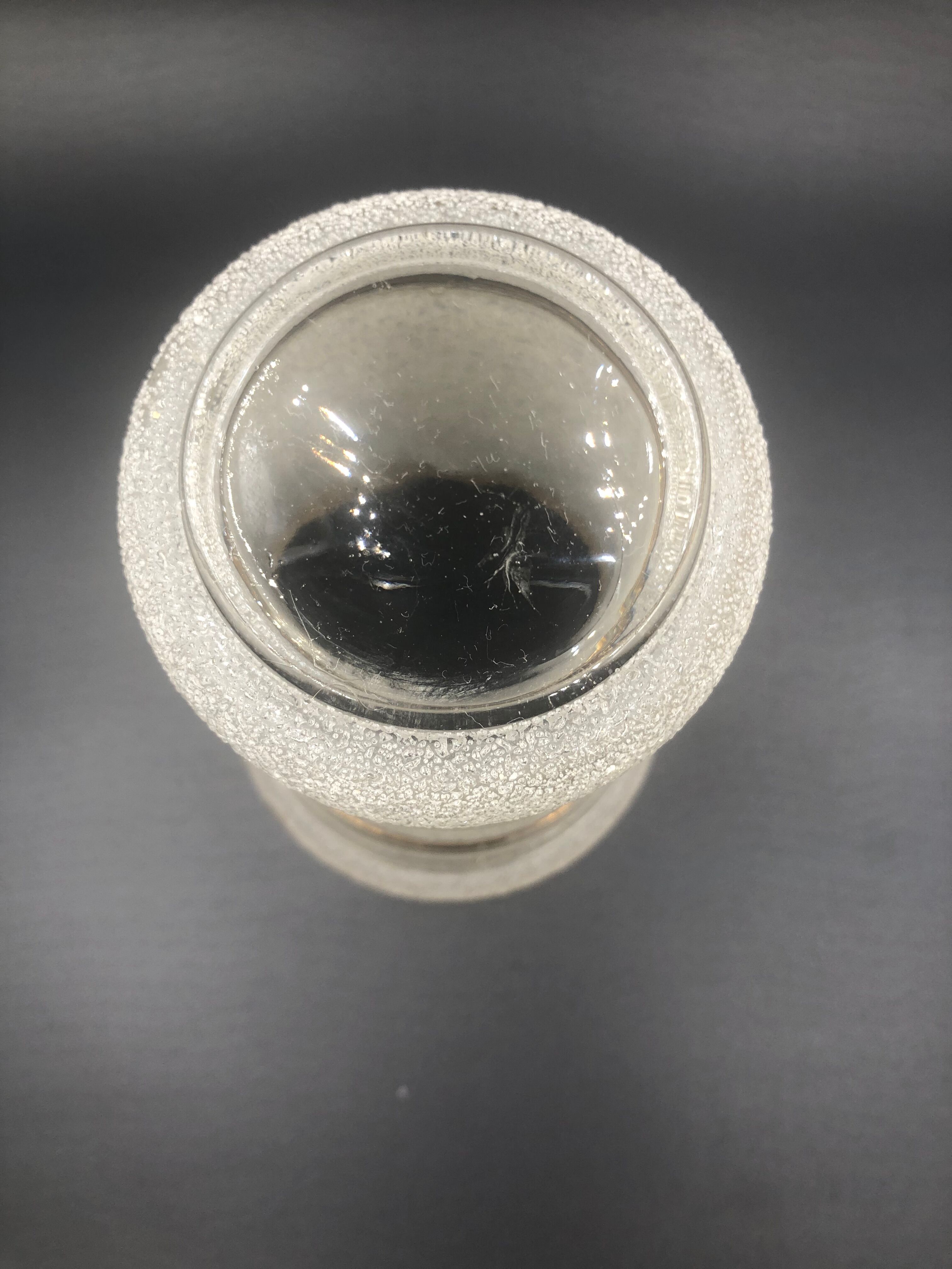 Vintage vase 1960 white and gold granite glass