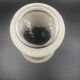 Vase vintage 1960 verre granité blanc et or