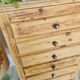 Old wooden semainier in rough wood
