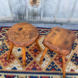 Pair of brutalist stools