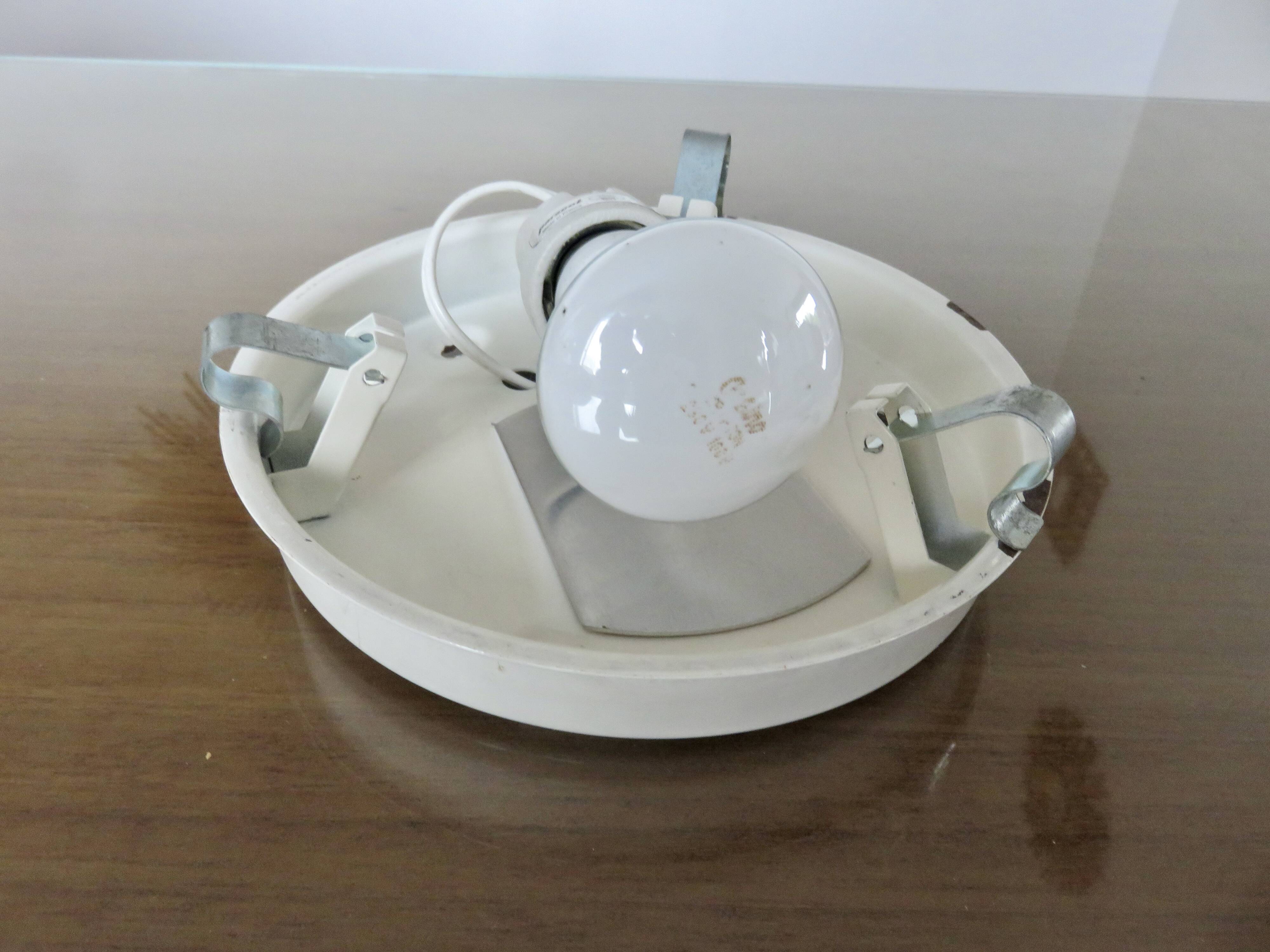 "parscot" ceiling light "gamma" model in opaline 60s 70s