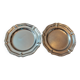 Lot de 2 plats ronds inox
