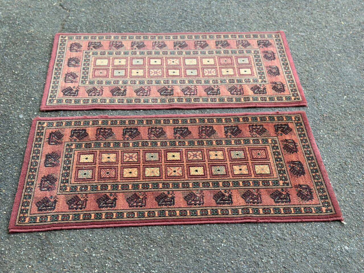 2 Persian rugs for bedside 100% pure virgin wool Saint-Maclou