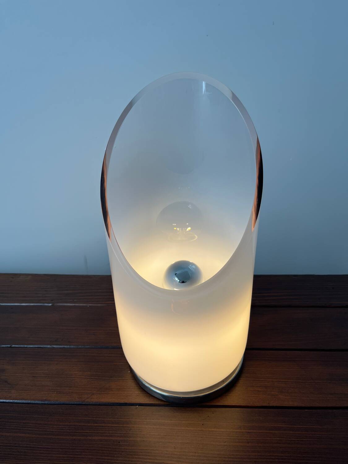 Leucos desk lamp in Murano glass, Italy, 1970.