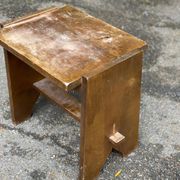 Tabouret scandinave en bois massif 1950