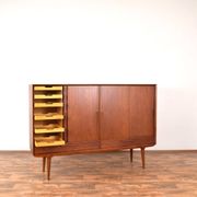 Mid-Century Danish Teak Highboard Model 13 by Gunni Omann for Omann Jun