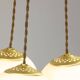 Mid-Century Italian Brass & Opaline Pendant Lamp