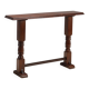 Antique console in stained oak and walnut, Italy, early 20th century.