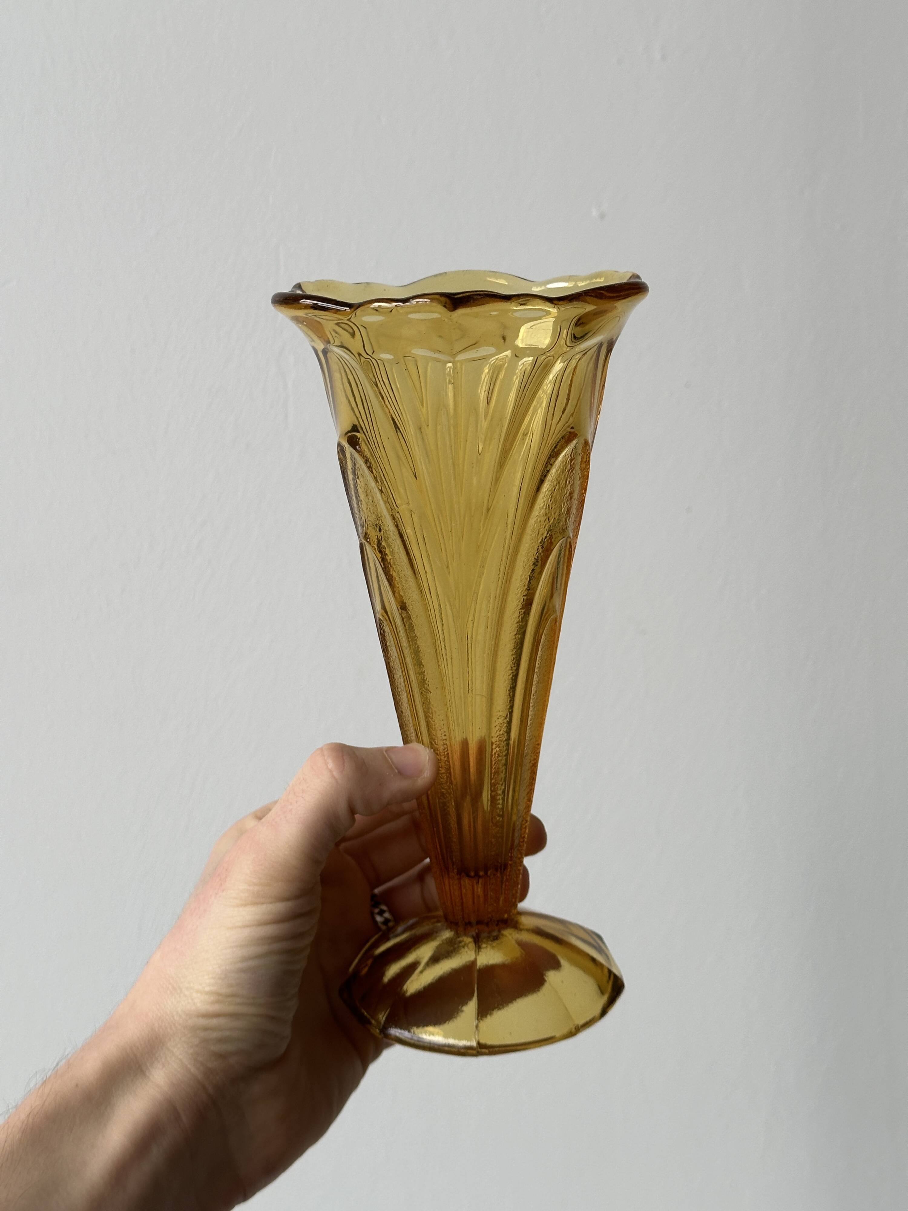 Art Deco amber vase