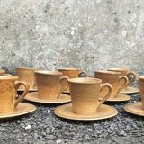 Set of ten Longchamps coffee cups