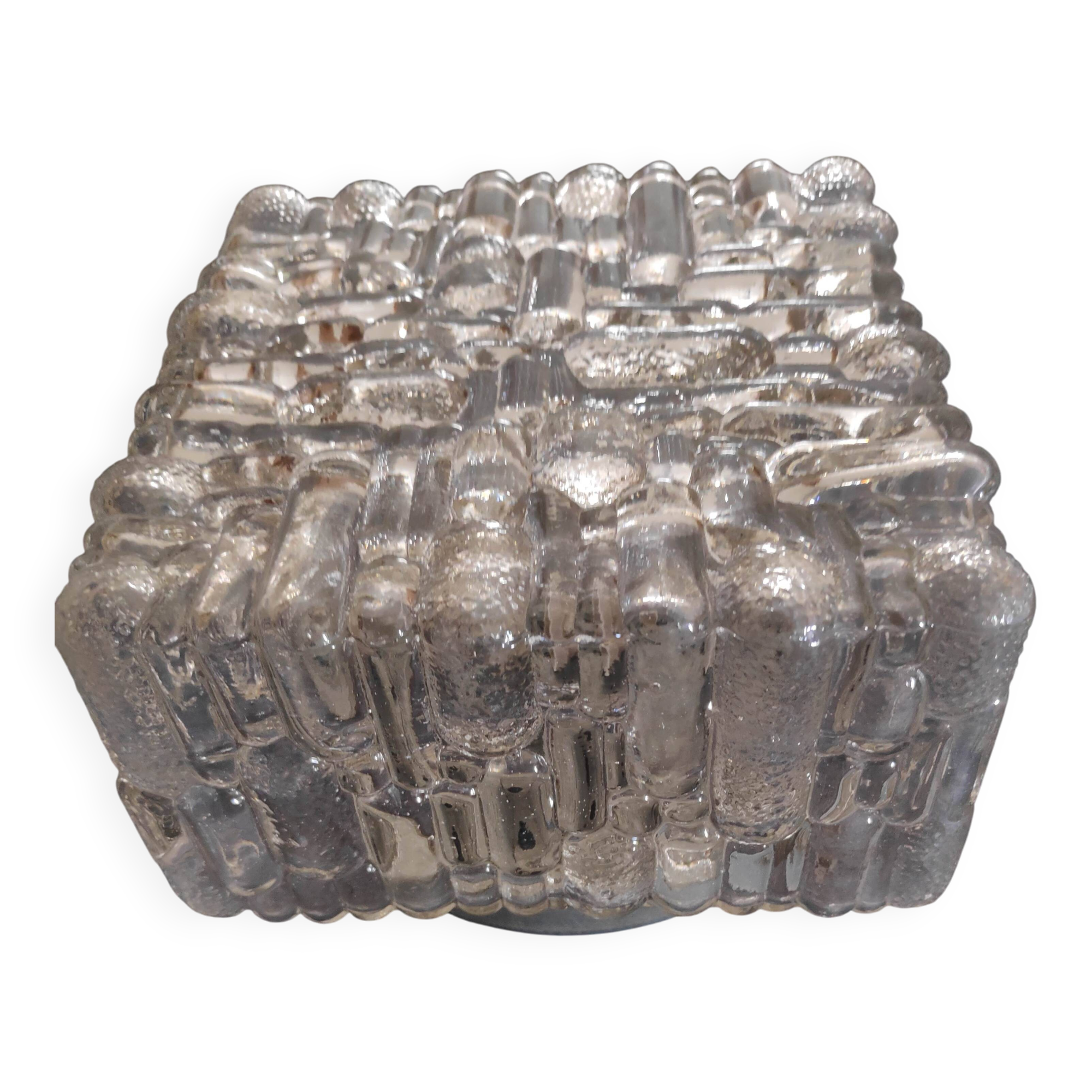 Square glass ceiling light