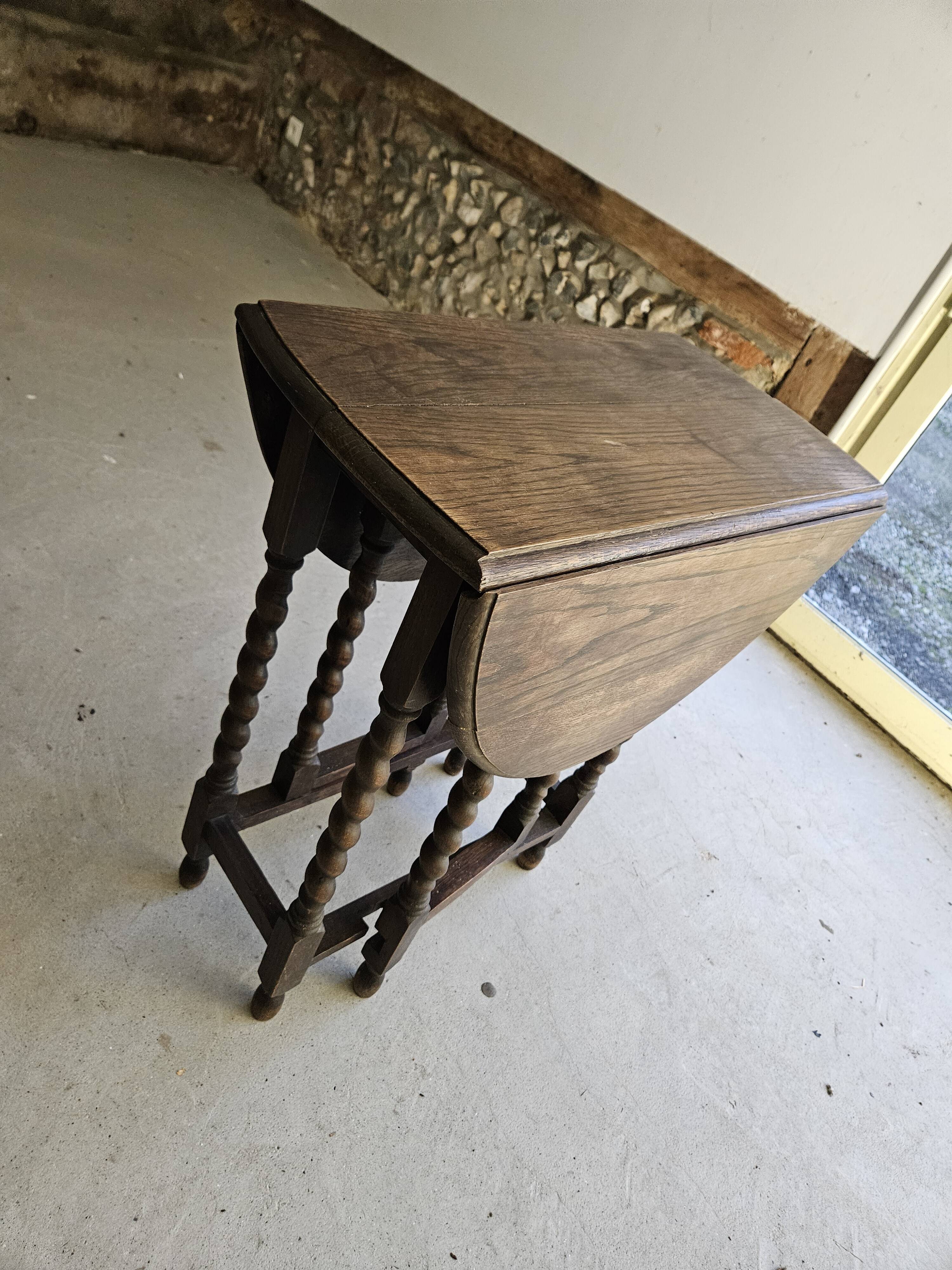 Folding oak table