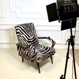 Vintage 50s zebre armchair