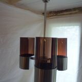 Suspension "Space Age" chrome metal and plexiglass 1970s