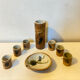 Varnished stamped La Colombe alcohol service from the 1950s/60s.