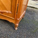 Light solid wood enfilade with Louis XV marquetry from the 20th century, 227cm.