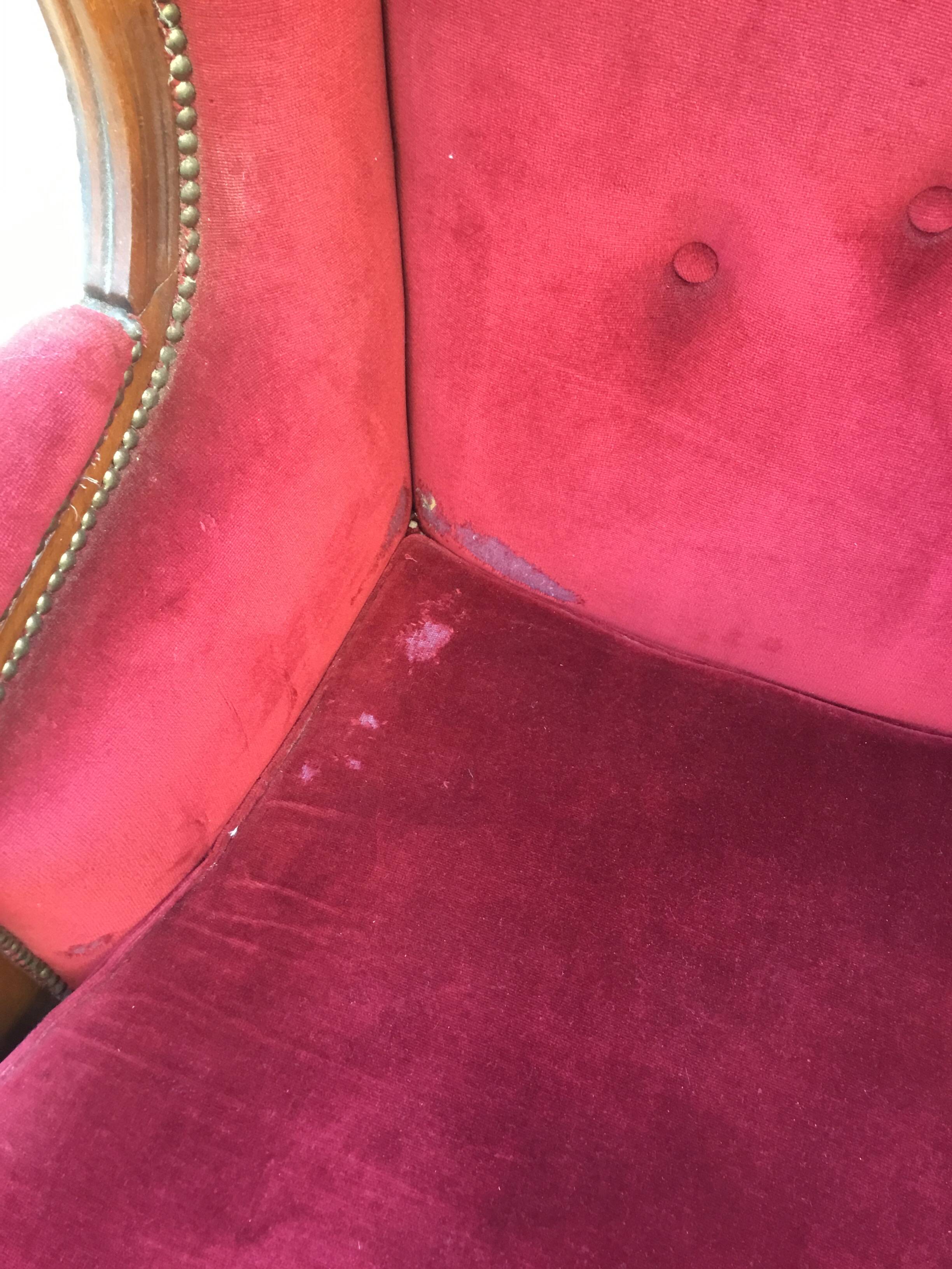 Louis XV style carved wooden winged bergère