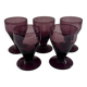 Lot de 5 verres aubergine