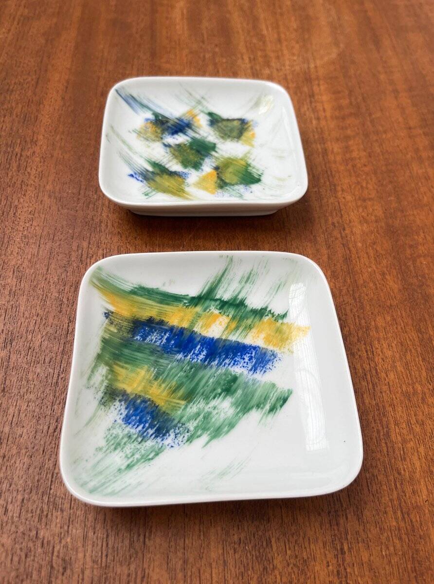 Vintage Danish ceramic wall plates from Bornholm, set of 2.