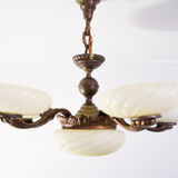 Antique center bowl chandelier