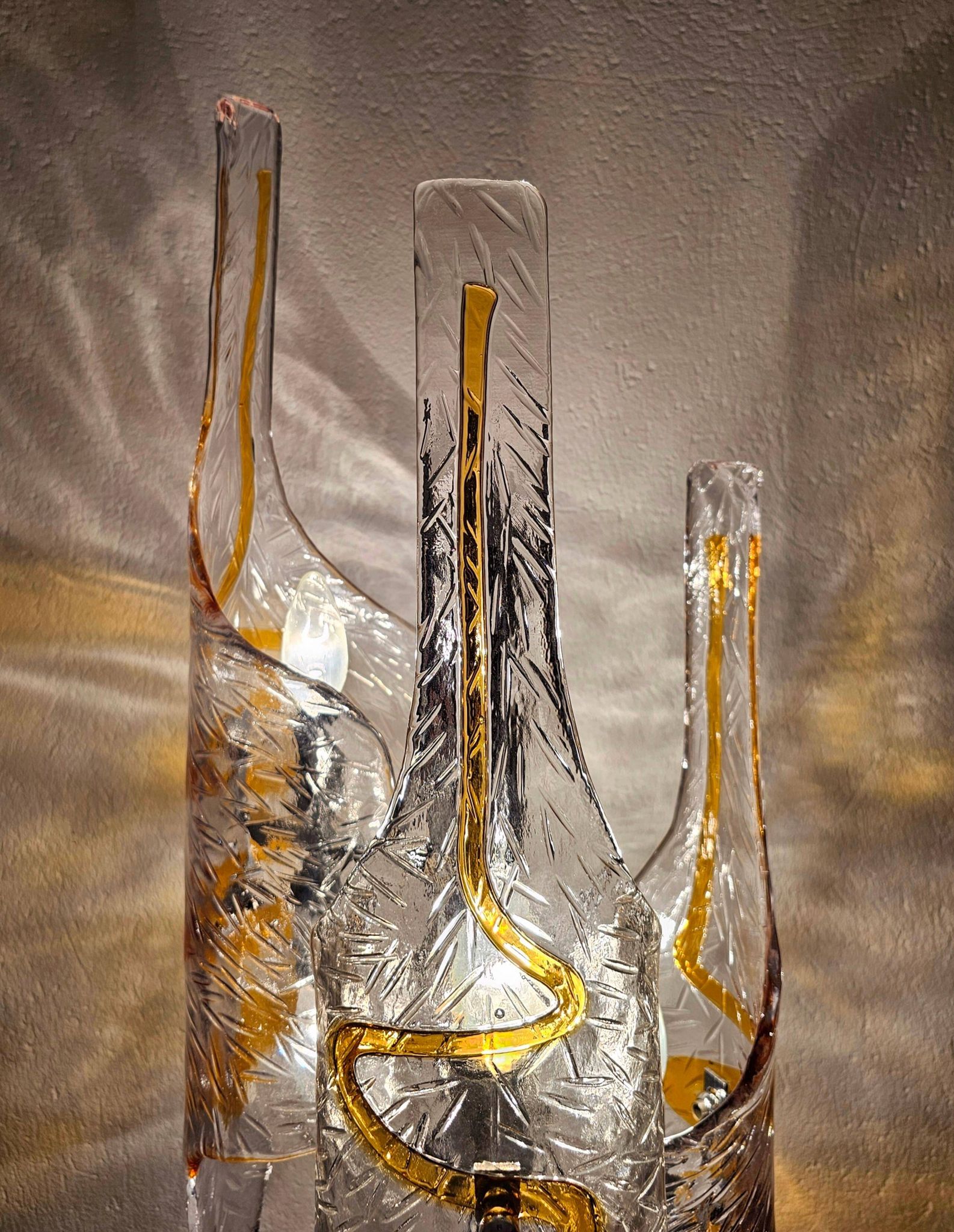 Mazzega floor lamp by Toni Zuccheri in Murano glass 1970s