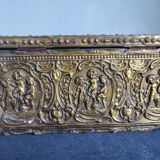Old wooden box/casket covered with brass