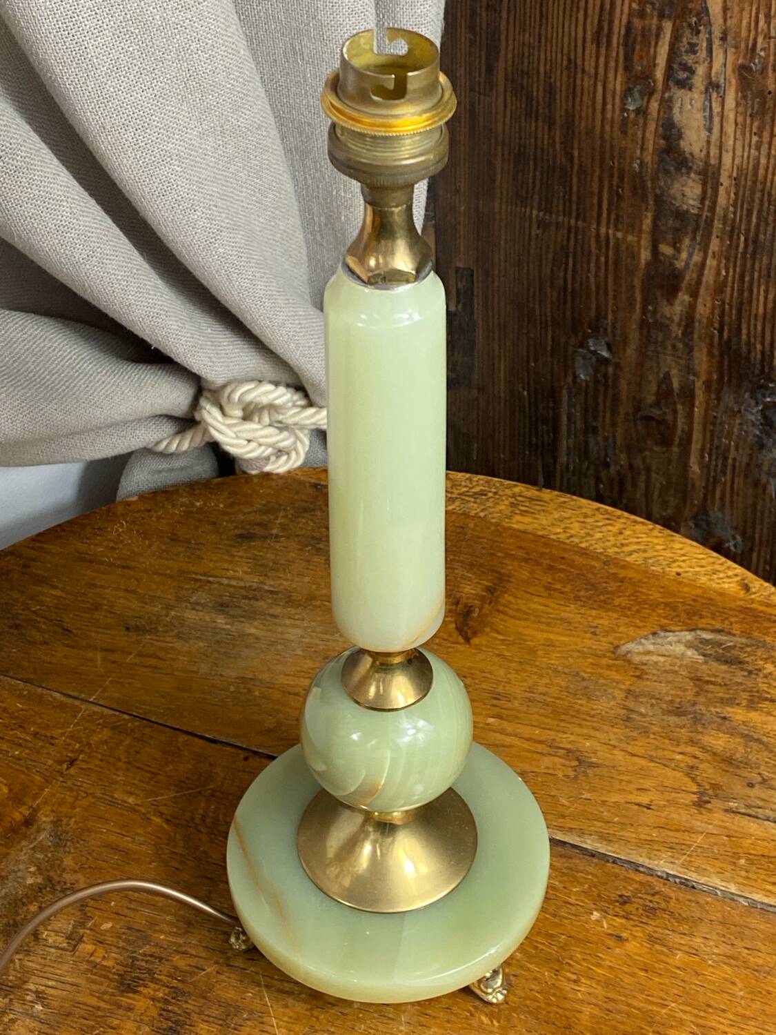 Onyx and brass lamp