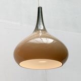 Mid-century Danish glass tulip pendant lamp by Nordisk Solar and Holmegaard, 1960s.