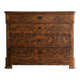 Antique commode in veneered wood with burl.