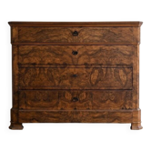 Commode ancienne en bois de placage loupe
