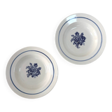 Pair of old hollow plates in earthenware