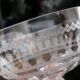8 Antique Engraved Crystal Champagne Glasses 250517