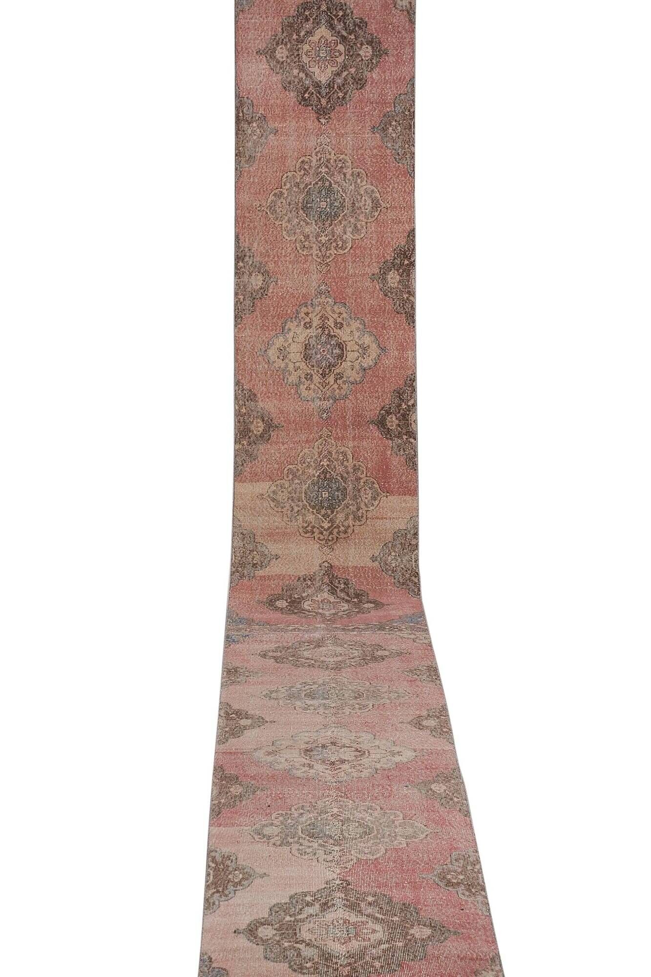 Tapis de couloir turc vintage 85x740 cm