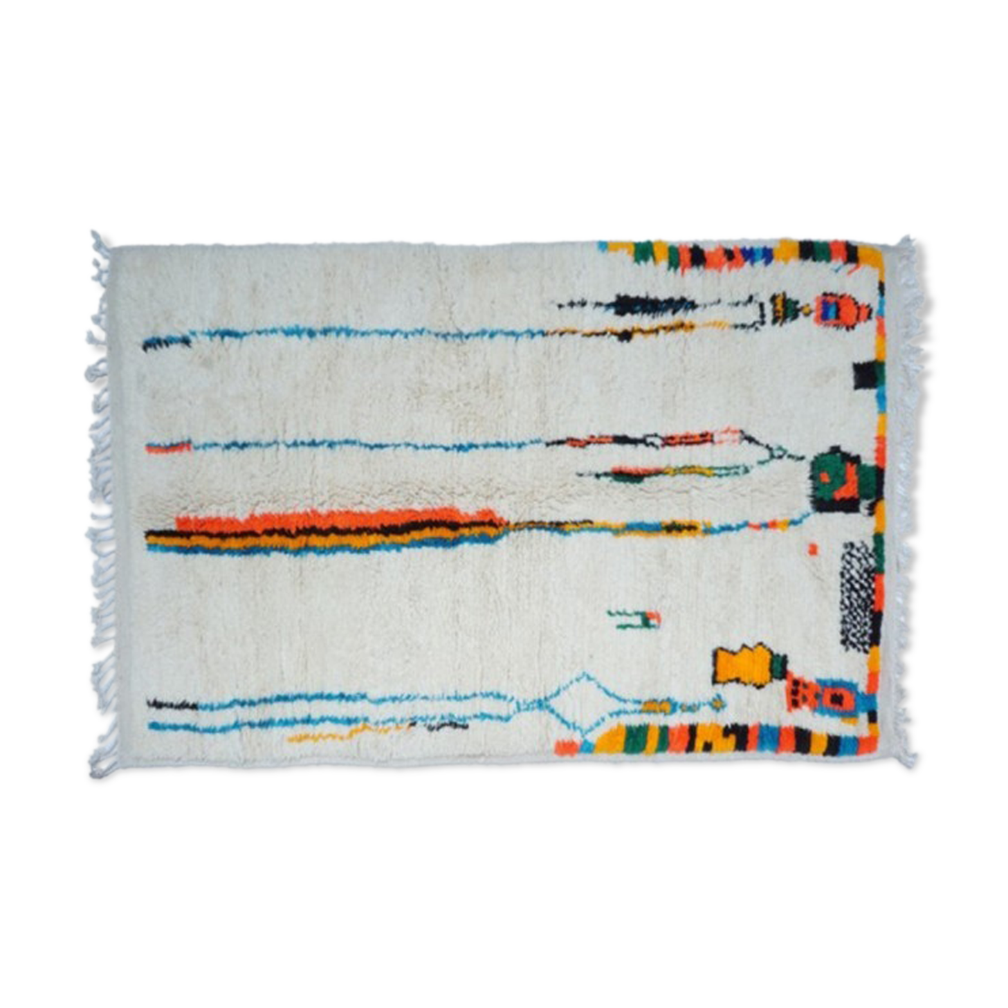 Colorful Berber carpet 227 x 137cm